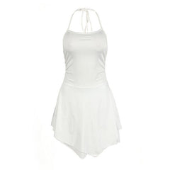 Sleeveless Halter Thin Strap Bandeau Slim Fit  Dress