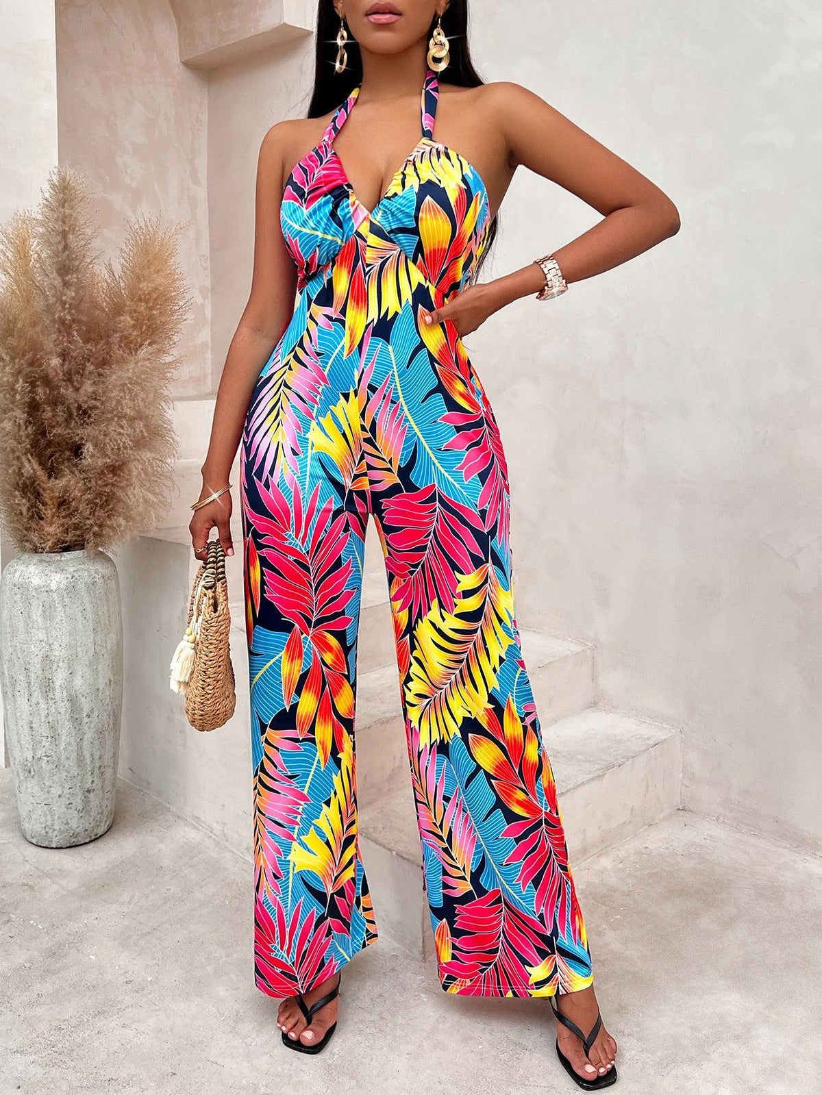 Women Floral Sleeveless Jumpsuit - 808Lush