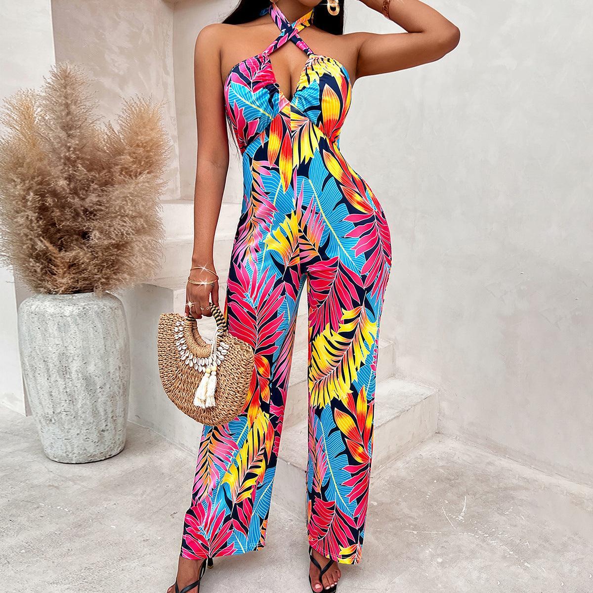 Women Floral Sleeveless Jumpsuit - 808Lush