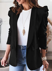 Women Long Sleeve Collared Blazer - 808Lush