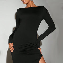 Long Sleeve round Neck Dress