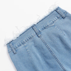 Women Frayed Edge Flare Jeans