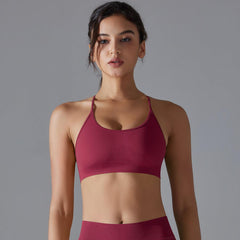 Yoga Bra Quick Drying Tight Sling Cross Back Sports Bra