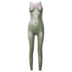 Sexy Body Printed Tight Casual Jumpsuit - 808Lush