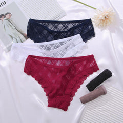 Women Brazilian Panties Mesh Lace Stitching Sexy Panty T-Back - 808Lush