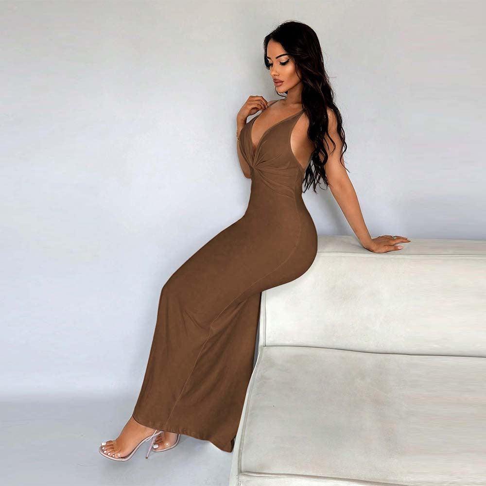 Sexy V neck Sleeveless Date Night Dress - 808Lush