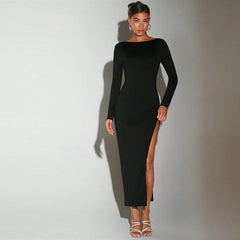 Long Sleeve round Neck Dress