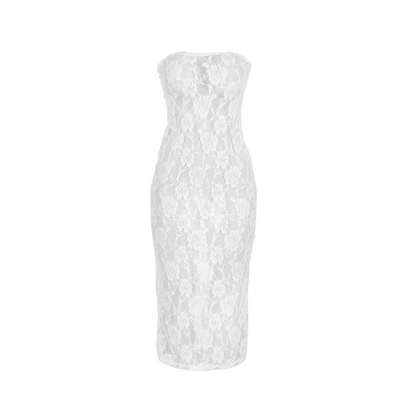 Sexy Sleeveless Mesh Sexy Lace Maxi Dress - 808Lush