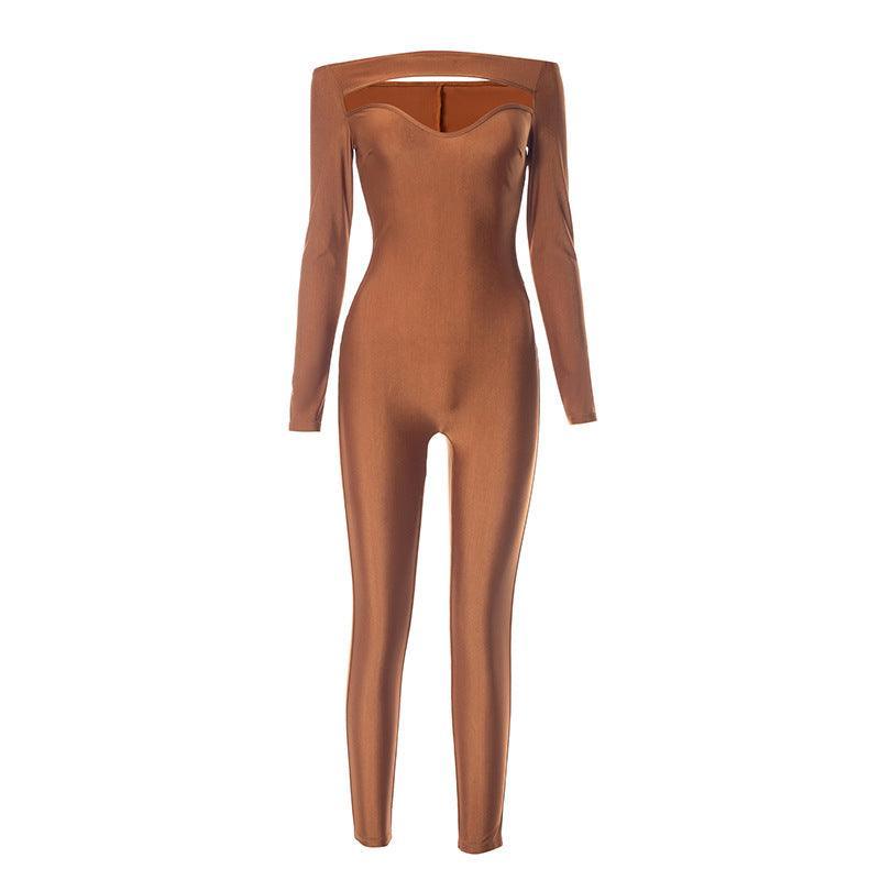 Sexy Date Night Long Sleeve Tight Jumpsuit - 808Lush