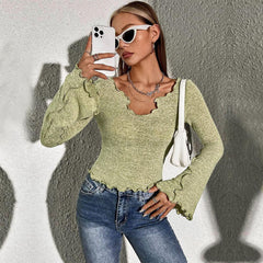 Women Elegant Long Sleeve Top