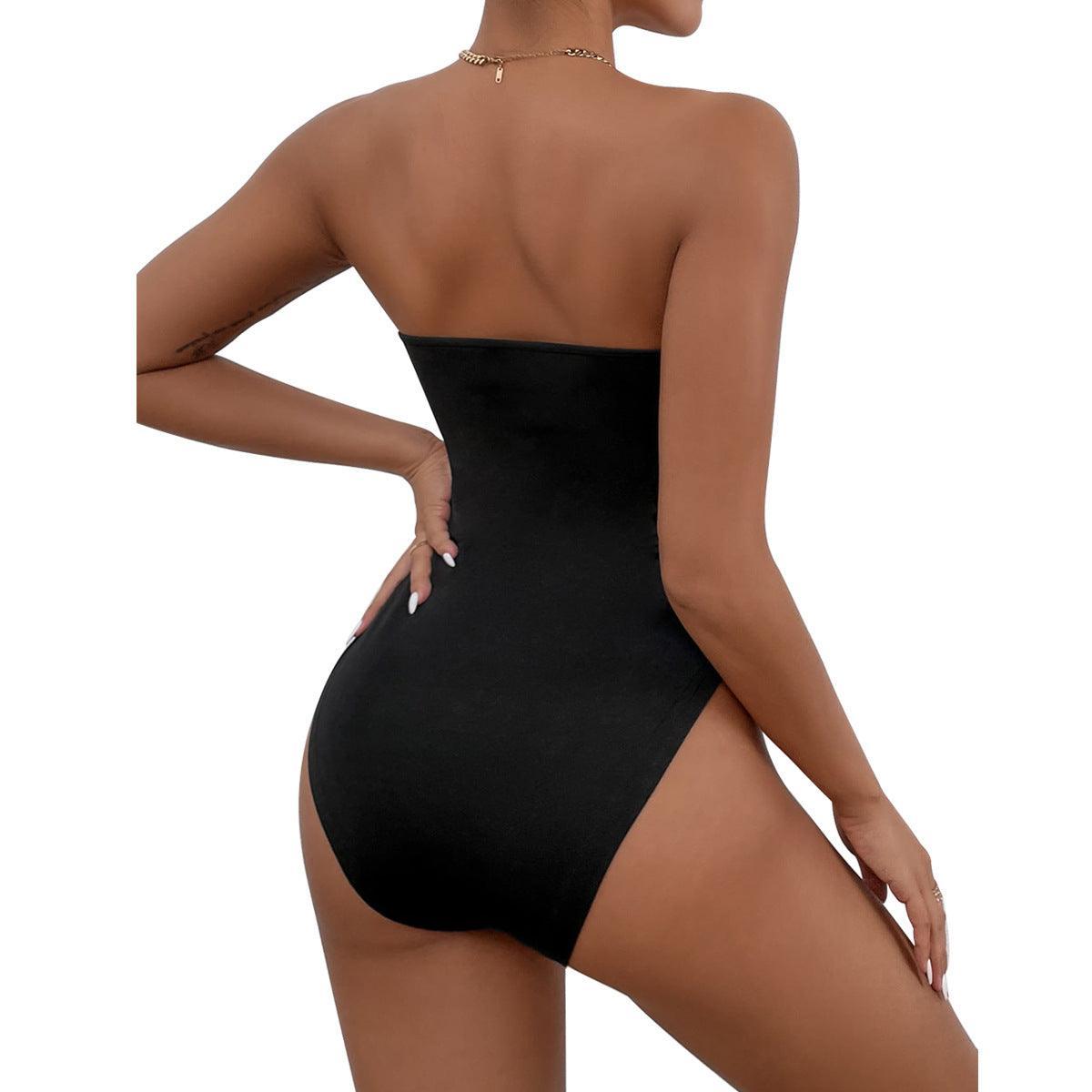 Three-Dimensional Strapless Tube Top Bodysuit - 808Lush