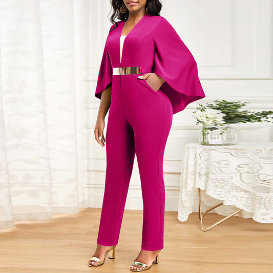 Formal Jumpsuit Batwing Sleeve