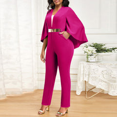 Formal Jumpsuit Batwing Sleeve