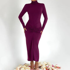 Long Sleeves Sexy Elegant Bodycon Midi Dress - 808Lush