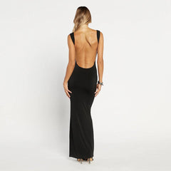 Sleeveless Backless Slim Fit Maxi Dress - 808Lush