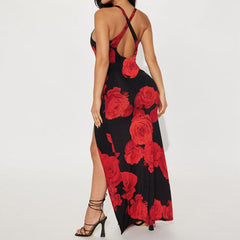 Sexy Slit Strap Floral Dress - 808Lush