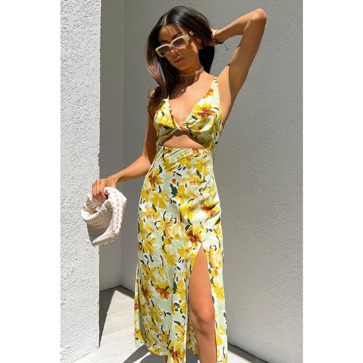 Spring Summer Sexy Strap Floral Vacation Backless Dress