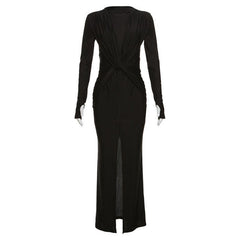 Date Night Out Long Sleeve Maxi Dress - 808Lush