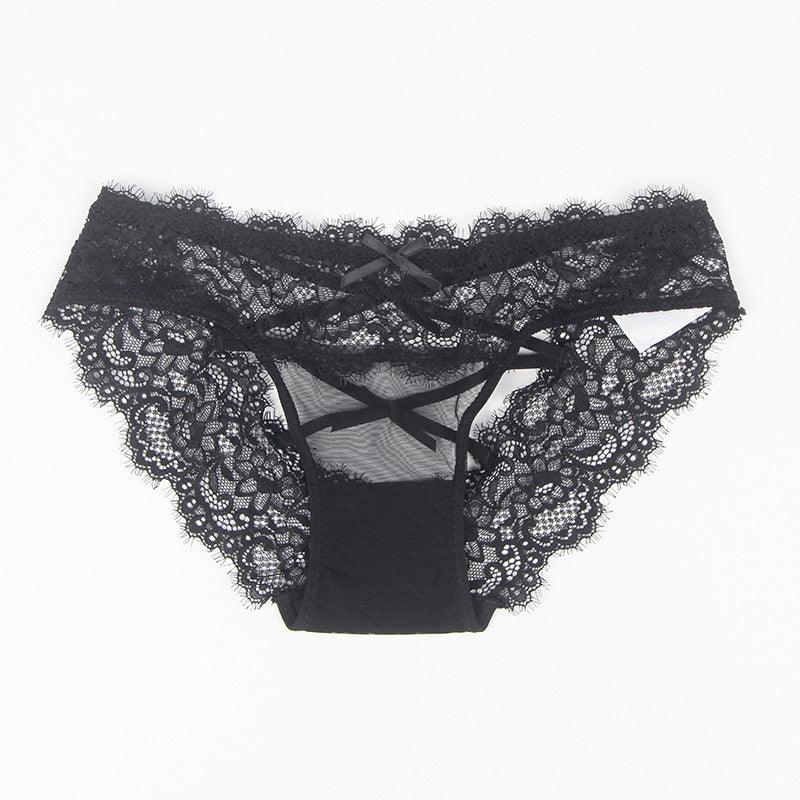 Sexy Lace Low Waist Strap Cutout Sexy Thong - 808Lush