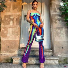 Women Summer Tube Top Multi Color Jumpsuit - 808Lush