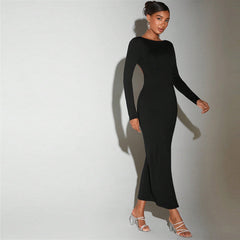 Long Sleeve round Neck Dress