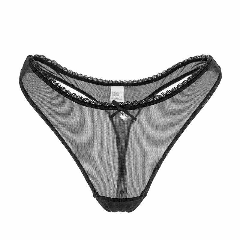 Silk Ultra Thin Panty Transparent Mesh T Back - 808Lush