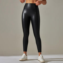 Women Leggings High Waist Faux Leather Pants - 808Lush