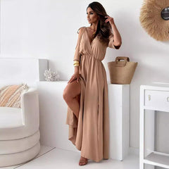 Sexy Sling Half Sleeve Maxi Dress