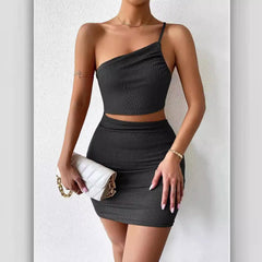 Sexy Two Piece Cami Dress Lace up Backless Dress