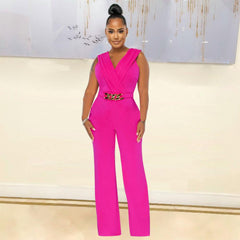 Women Slim Casual Sleeveless Jumpsuit