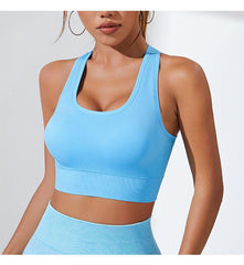 Seamless Beauty Back Breathable Sports Yoga Bra