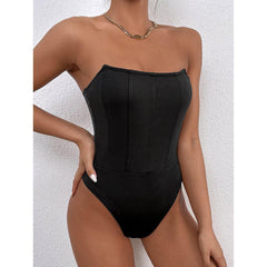 Three-Dimensional Strapless Tube Top Bodysuit - 808Lush