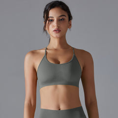 Yoga Bra Quick Drying Tight Sling Cross Back Sports Bra