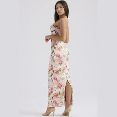 Spring Split Elegant Floral Bodycon Dress - 808Lush