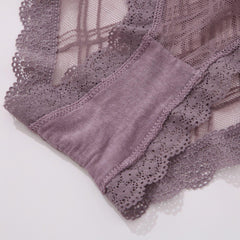 Women Brazilian Panties Mesh Lace Stitching Sexy Panty T-Back - 808Lush