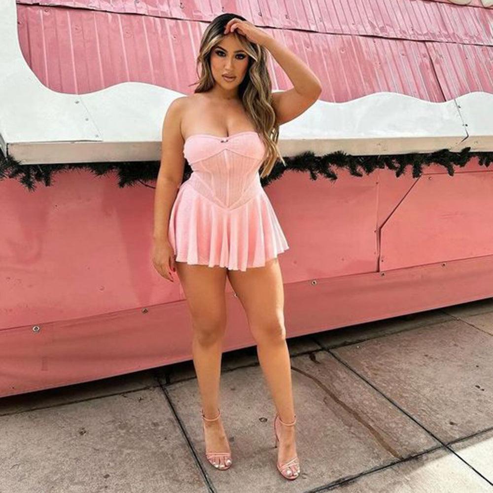 Sexy off Shoulder Princess Mini Dress - 808Lush