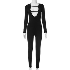 Long Sleeve Cutout Sexy Jumpsuit - 808Lush