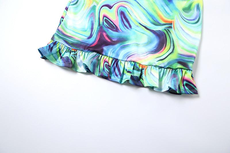 Sexy Abstract Printing Tube Top Dress - 808Lush