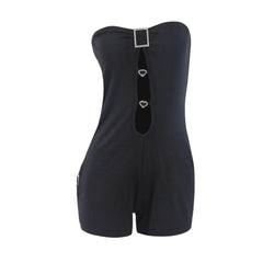 Elastic Metal Decorative Sexy Romper