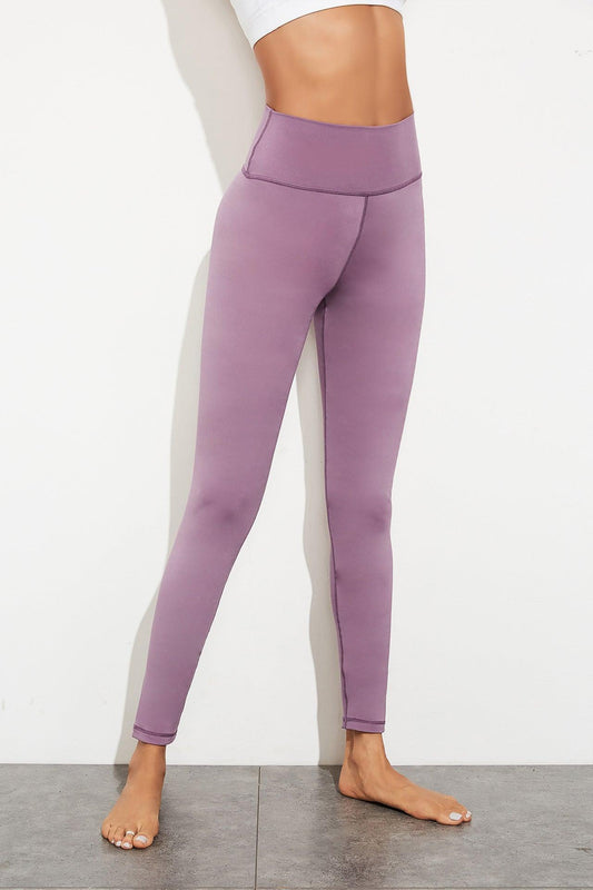 Exposed Seam High Waist Yoga Leggings - 808Lush