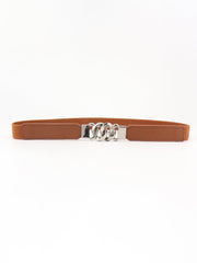 Zinc Alloy Buckle Elastic PU Belt - 808Lush