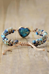 Handmade Heart Shape Natural Stone Bracelet - 808Lush