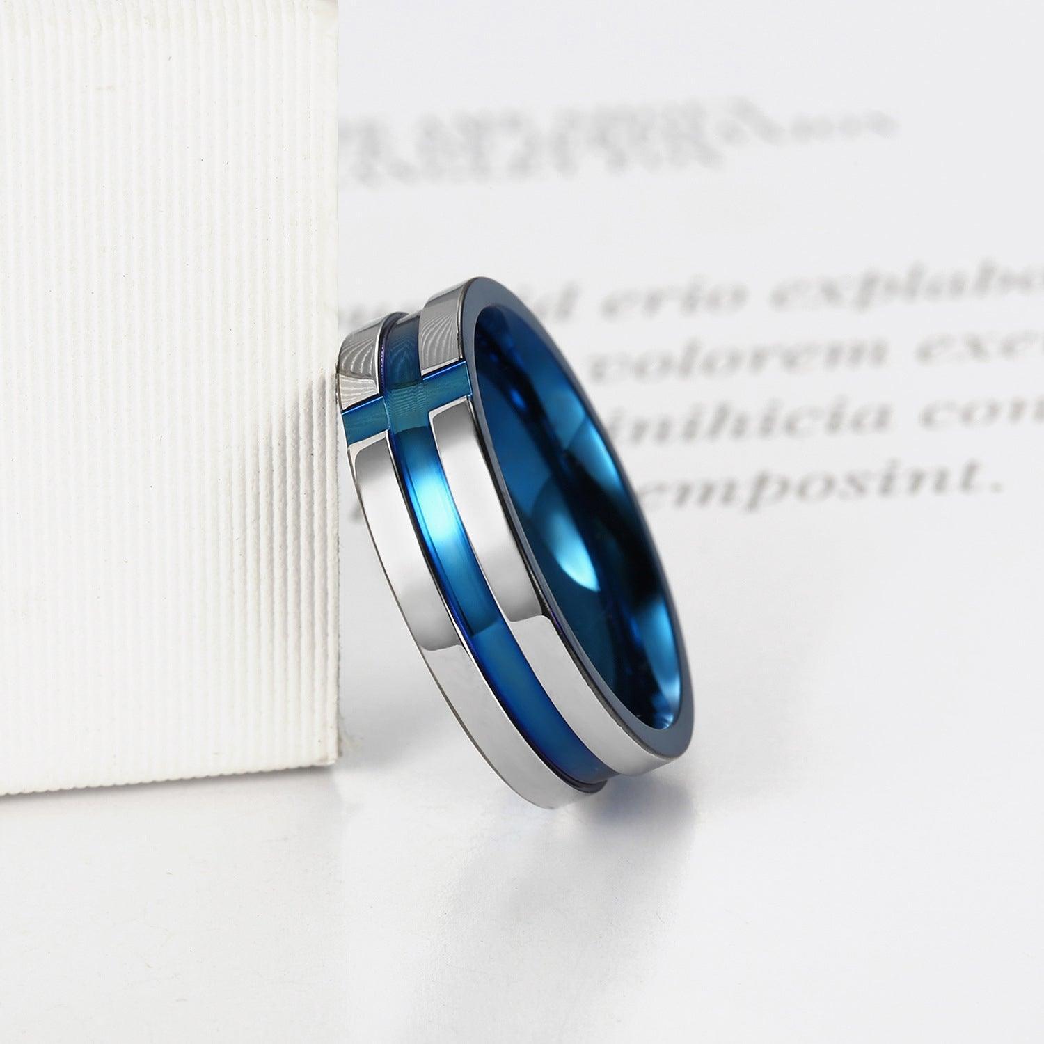 Contrast Titanium Steel Ring - 808Lush