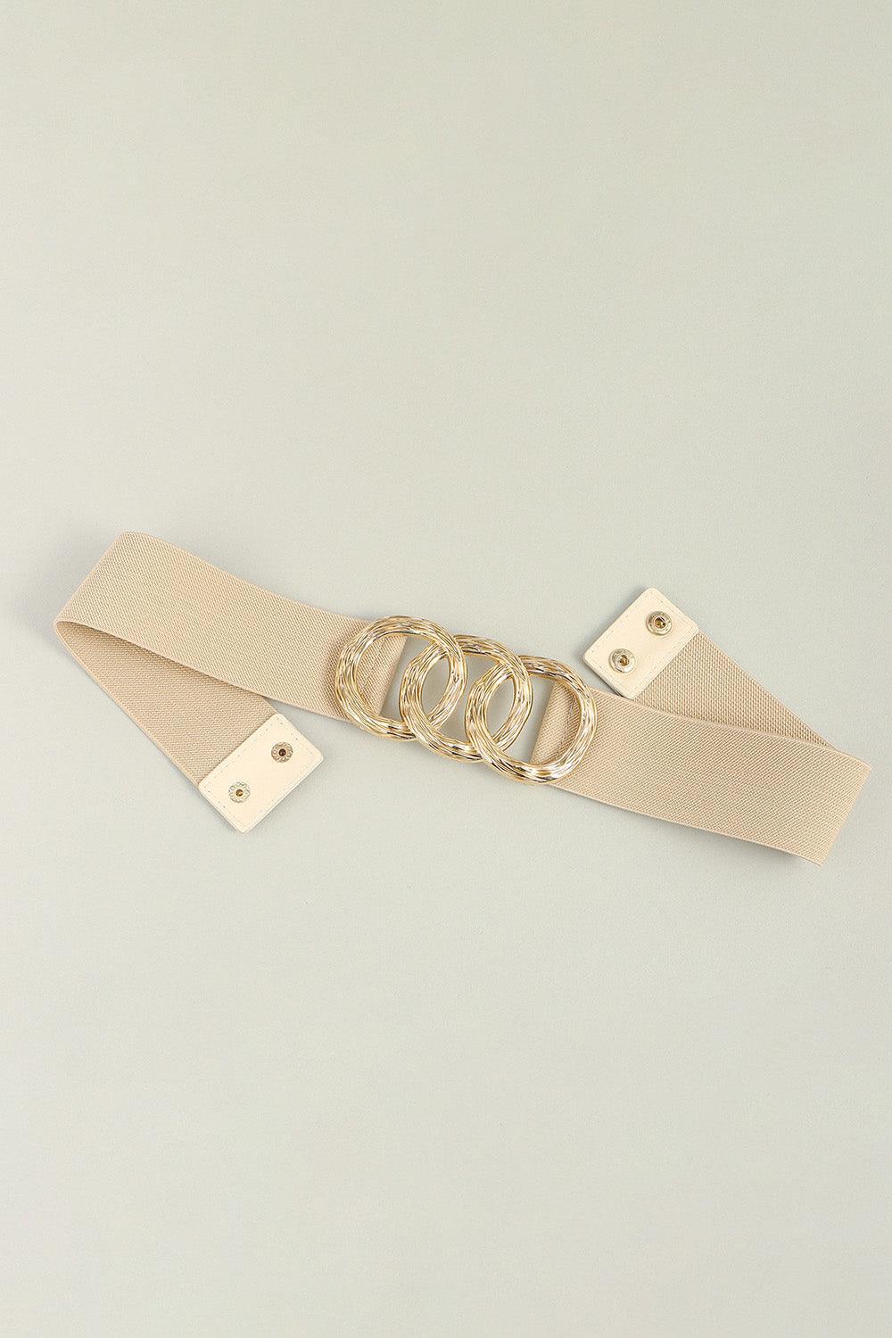 Zinc Alloy Buckle Elastic Wide Belt - 808Lush