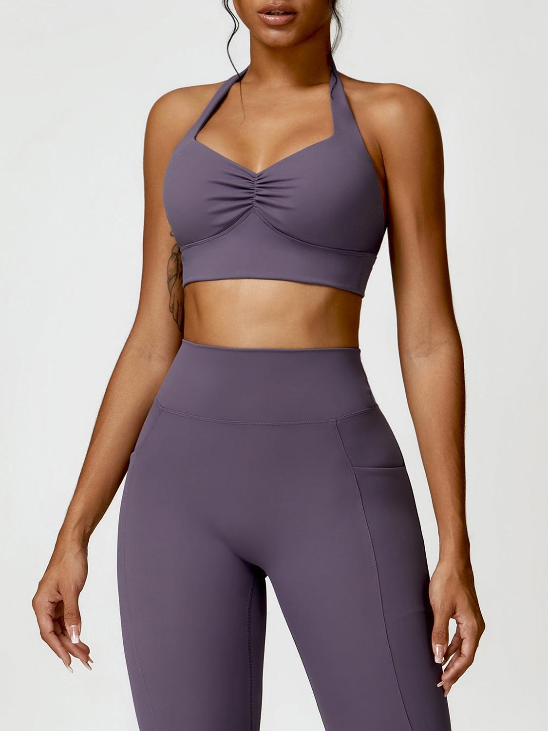 Halter Neck Active Bra - 808Lush