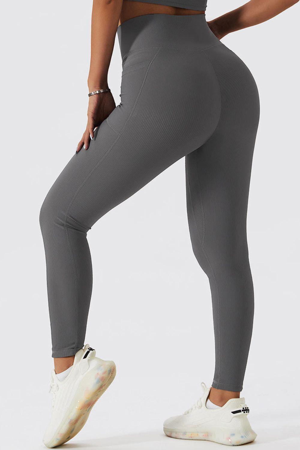 Basic Bae Crossover Waist Active Leggings - 808Lush