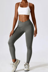 Slim Fit Wide Waistband Sports Leggings - 808Lush