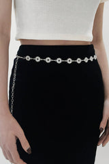 Rhinestone Decor Zinc Alloy Belt - 808Lush