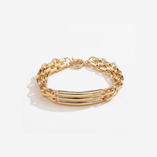 Gold-Plated Alloy Chain Bracelet - 808Lush