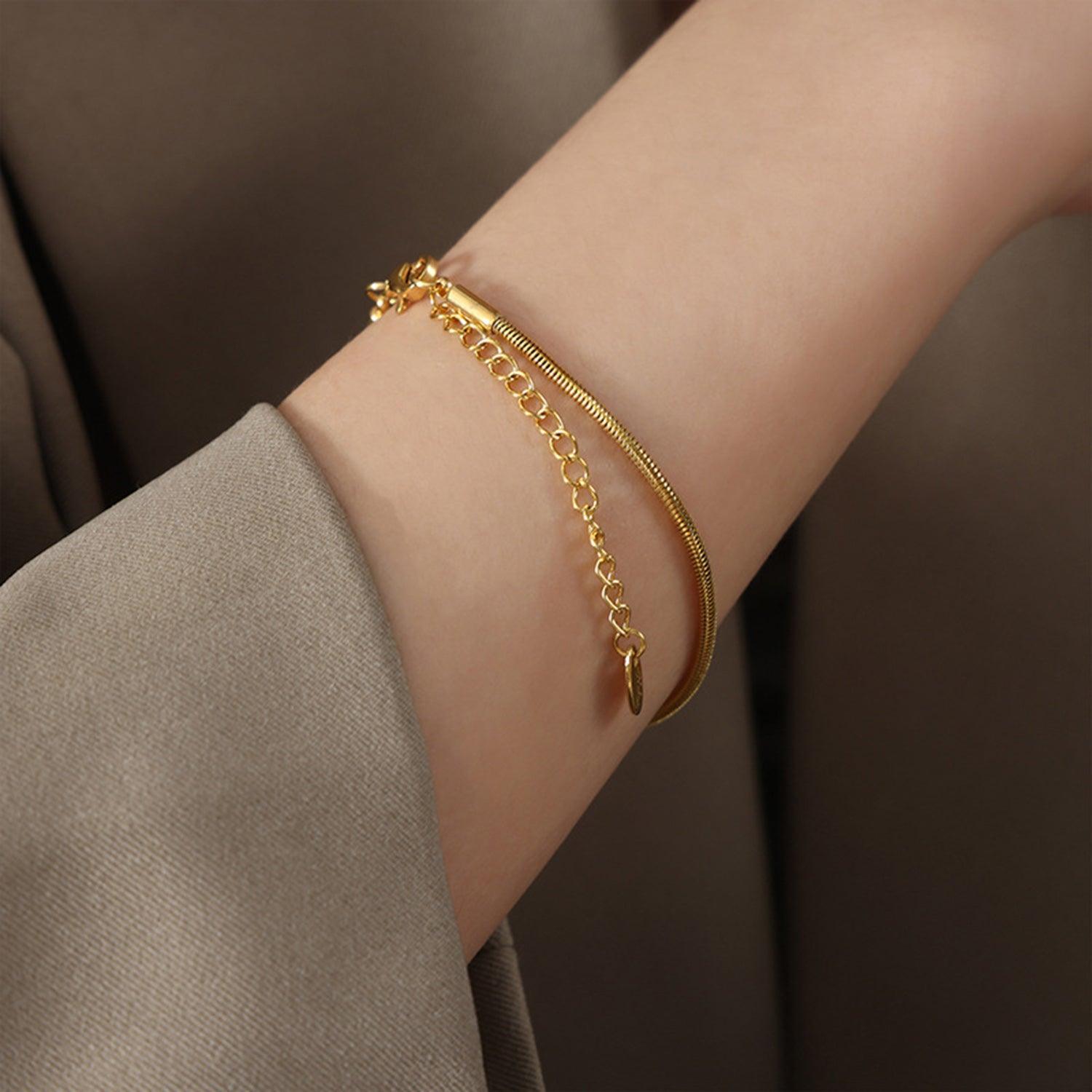 18K Gold-Plated Minimalist Bracelet - 808Lush